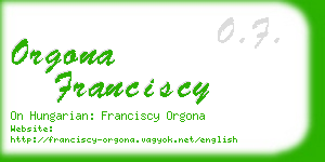 orgona franciscy business card